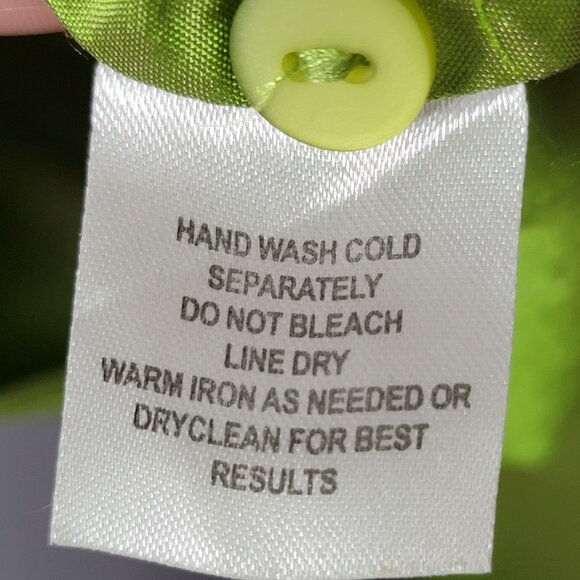 Sunny Leigh Womens 100% Silk Green Y2K Cyber Metallic Party Date Wrap Top Size 4 - Picture 8 of 8